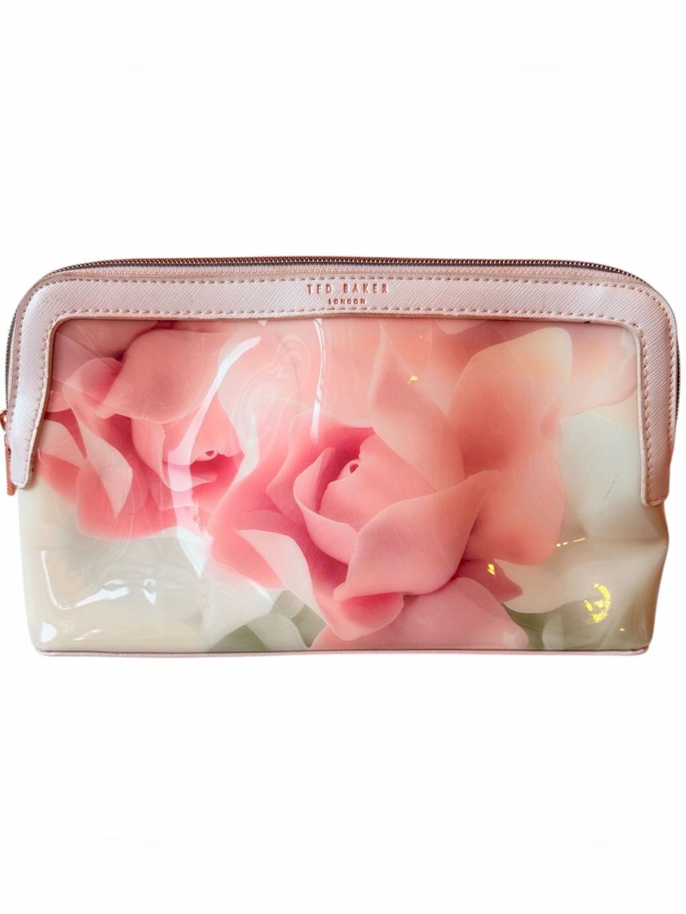Ted Baker Pink Floral Porcelain Rose Cosmetic Pouch